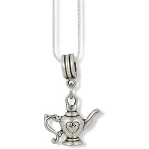 Lamp Tea Pot (Alladin Type) Charm Snake Chain Necklace